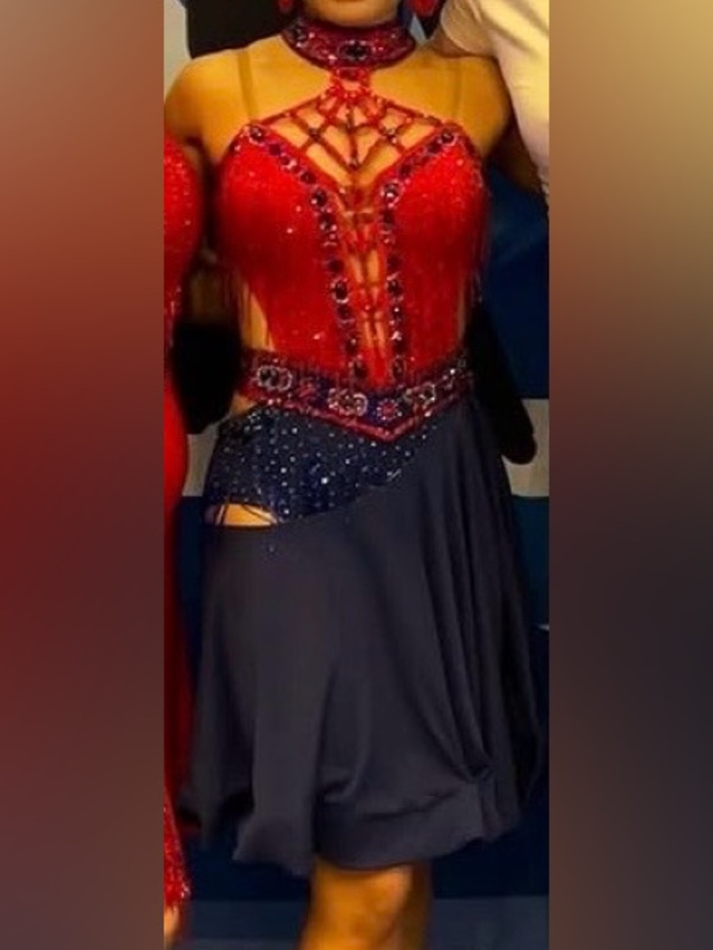Dore Blue Red Rhythm Dress size 0-2
